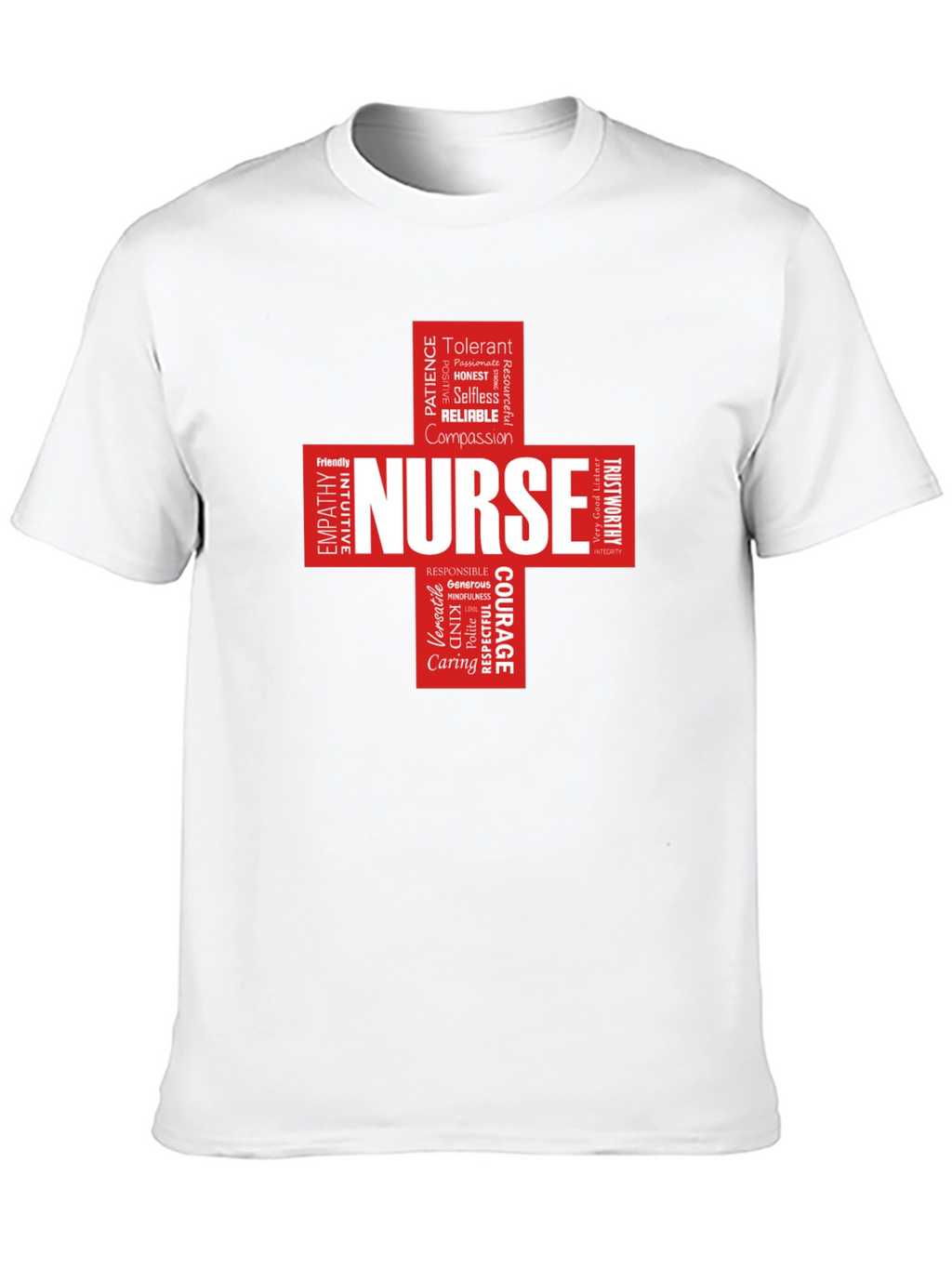 Nurse Word Cloud Black T-Shirt
