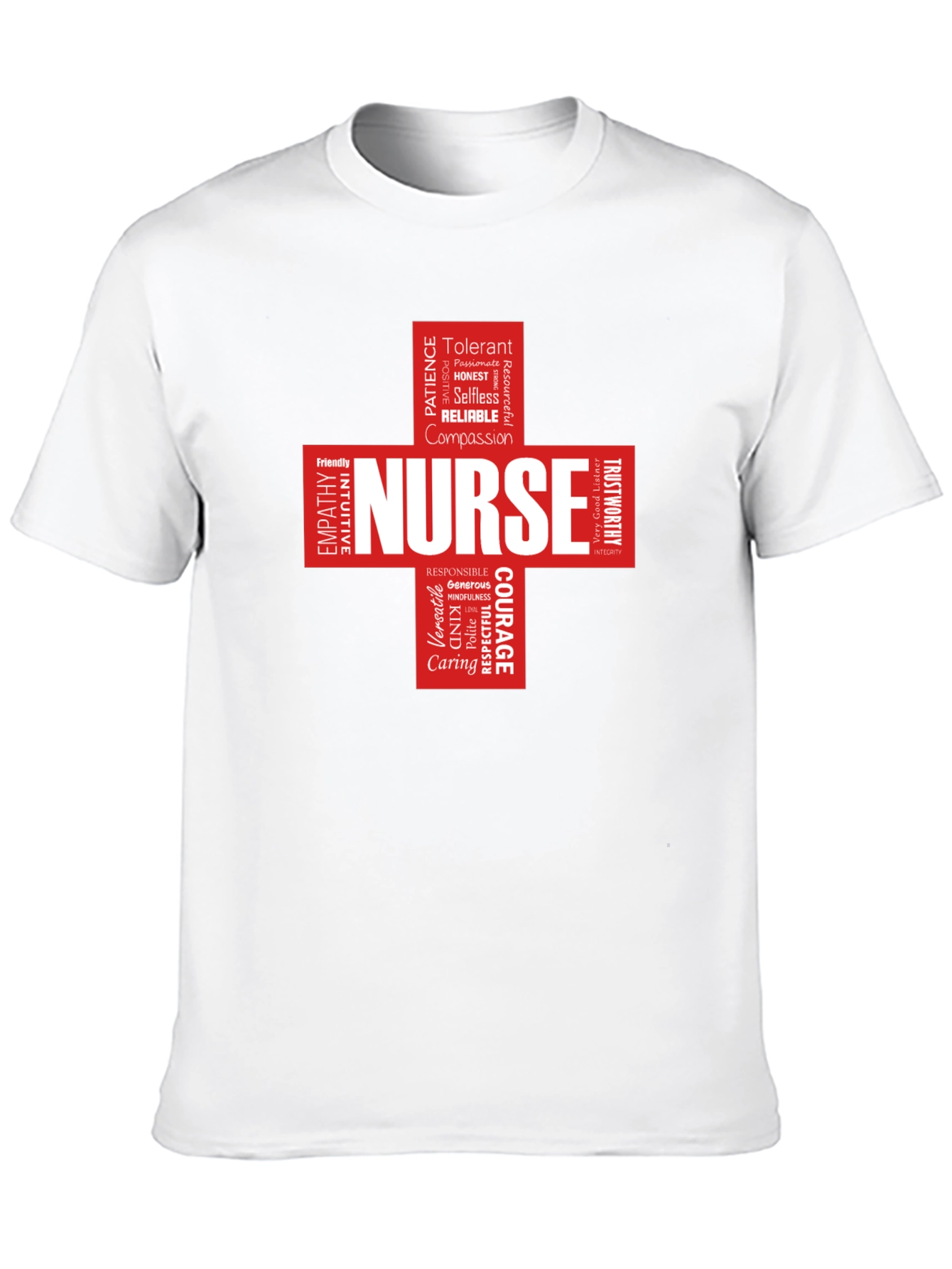 Nurse Word Cloud Black T-Shirt