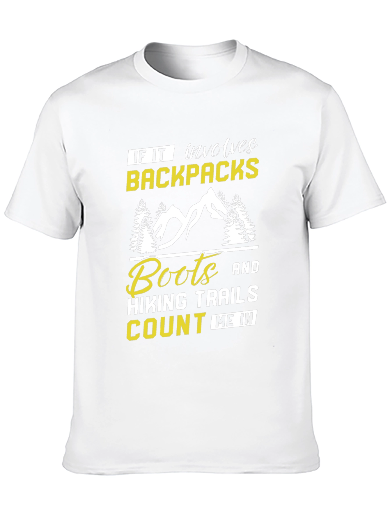Hiking Graphic T-Shirt - Backpacks Boots Trails Tee