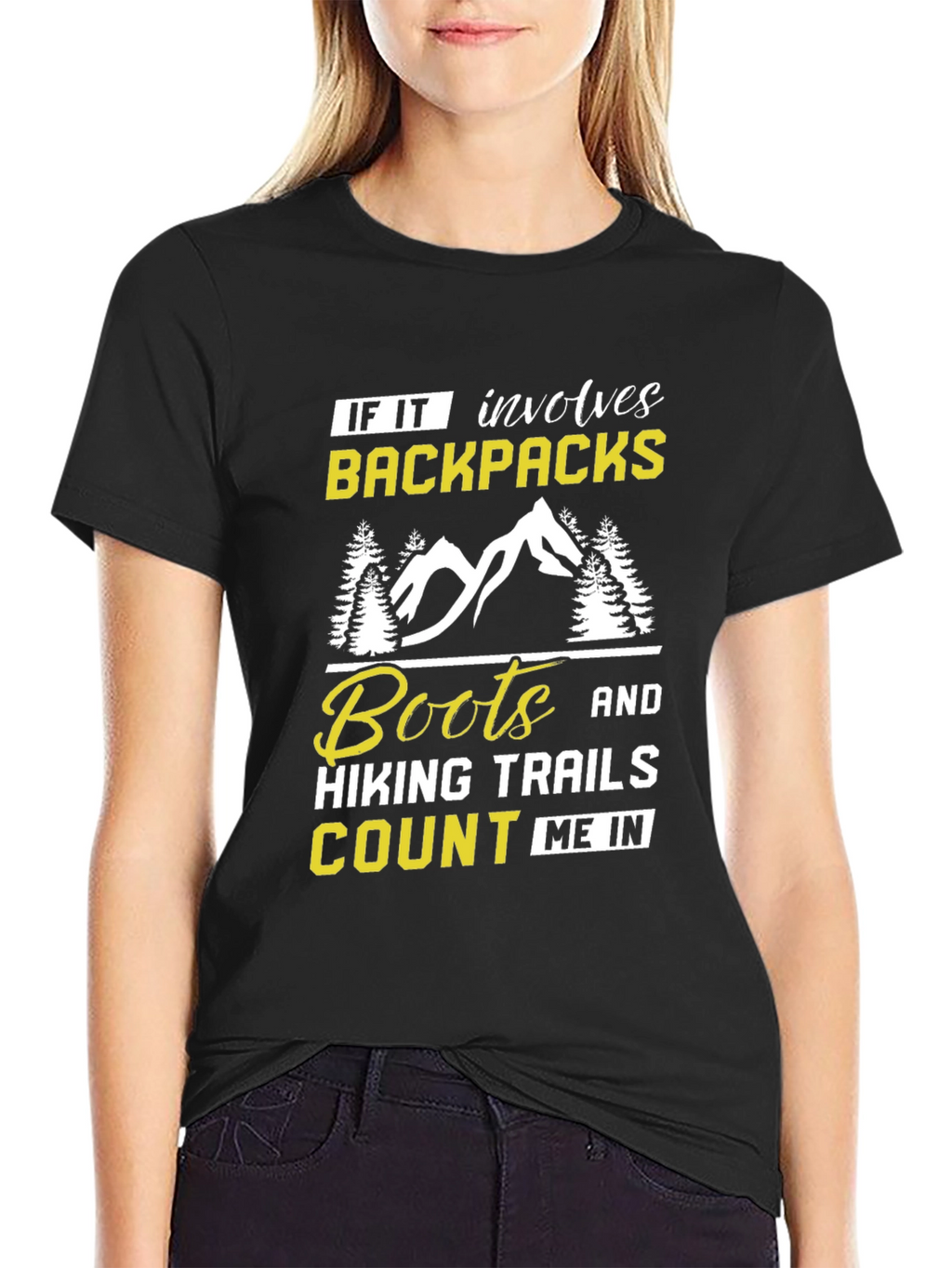 Hiking Graphic T-Shirt - Backpacks Boots Trails Tee