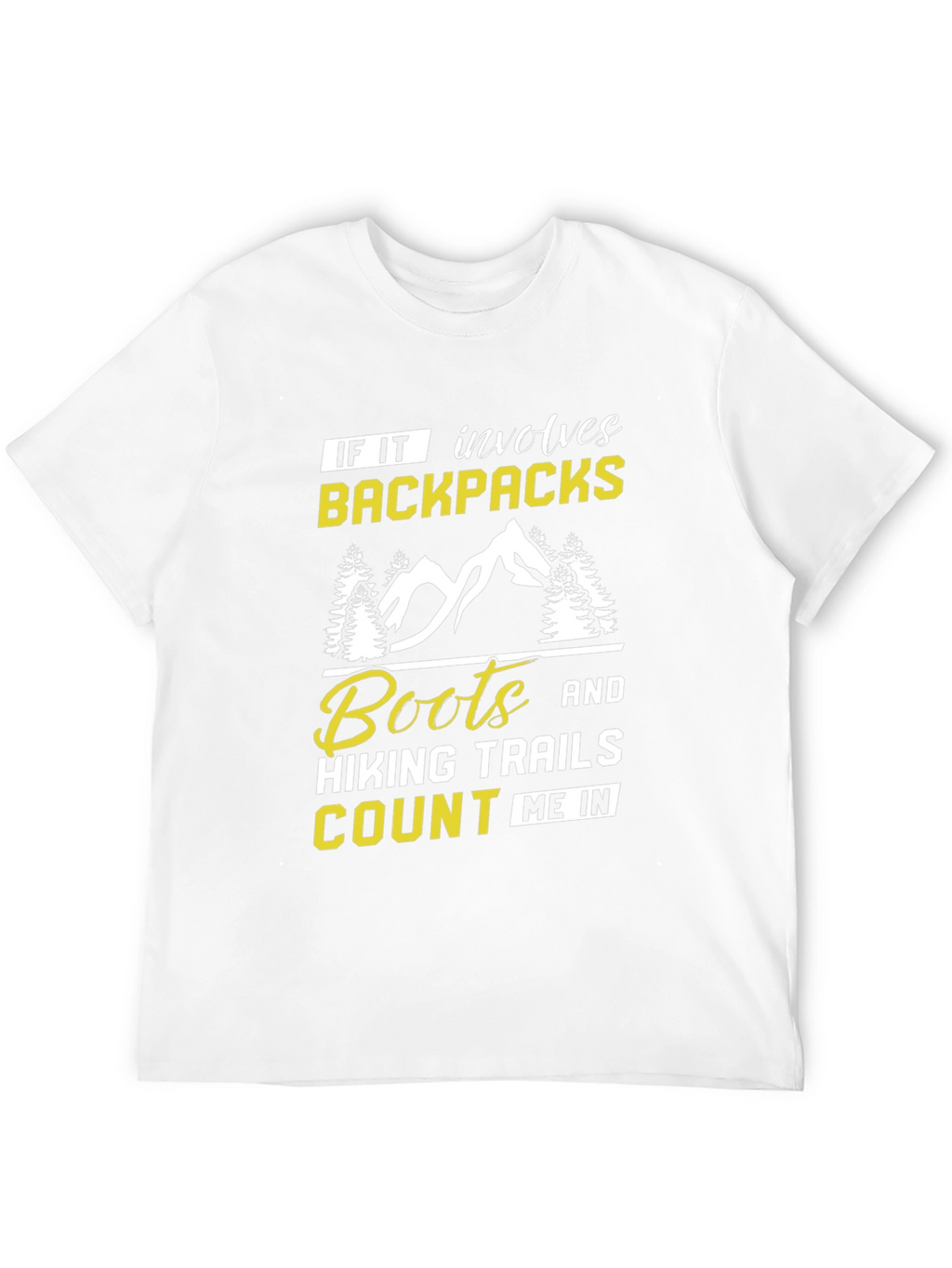 Hiking Graphic T-Shirt - Backpacks Boots Trails Tee