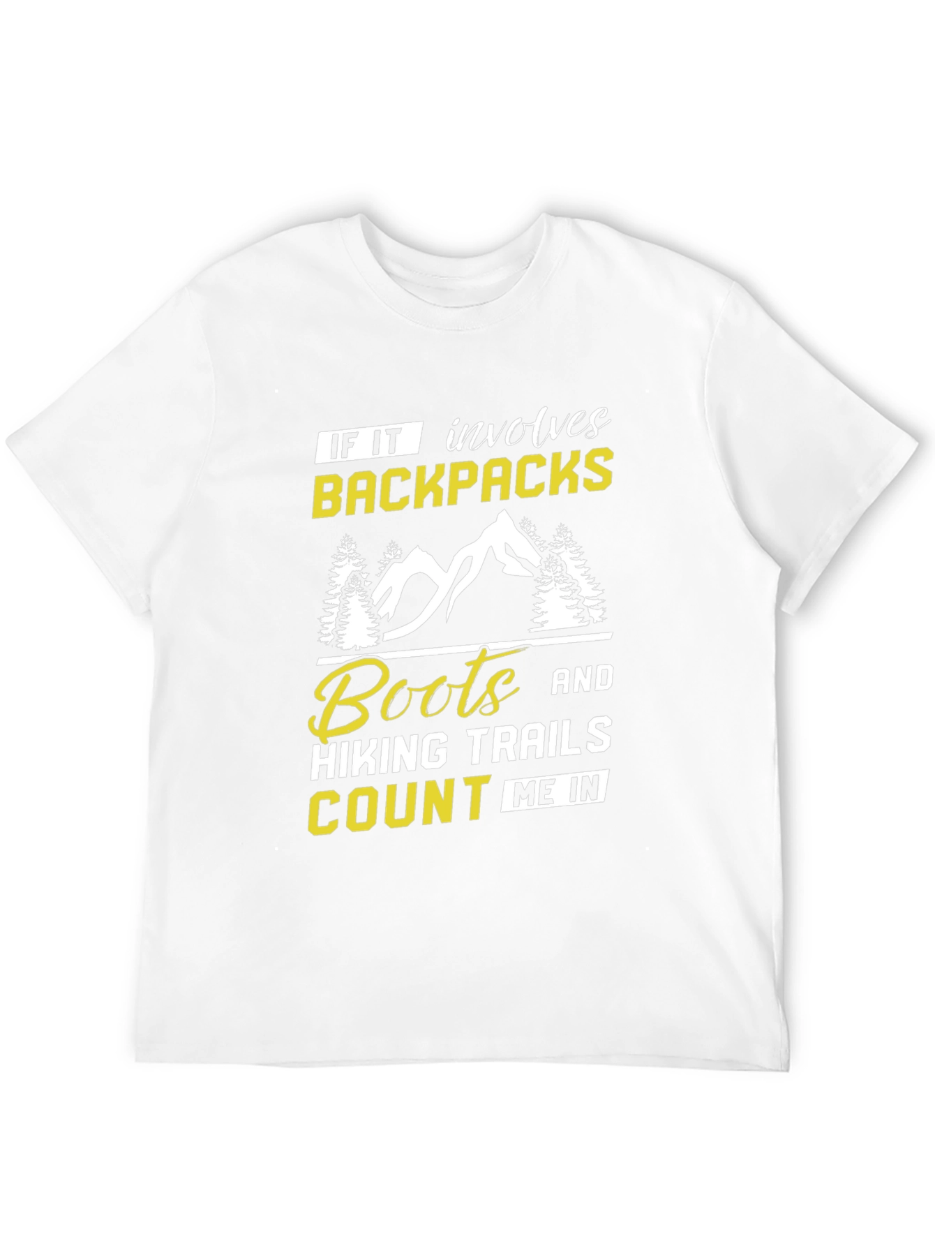 Hiking Graphic T-Shirt - Backpacks Boots Trails Tee