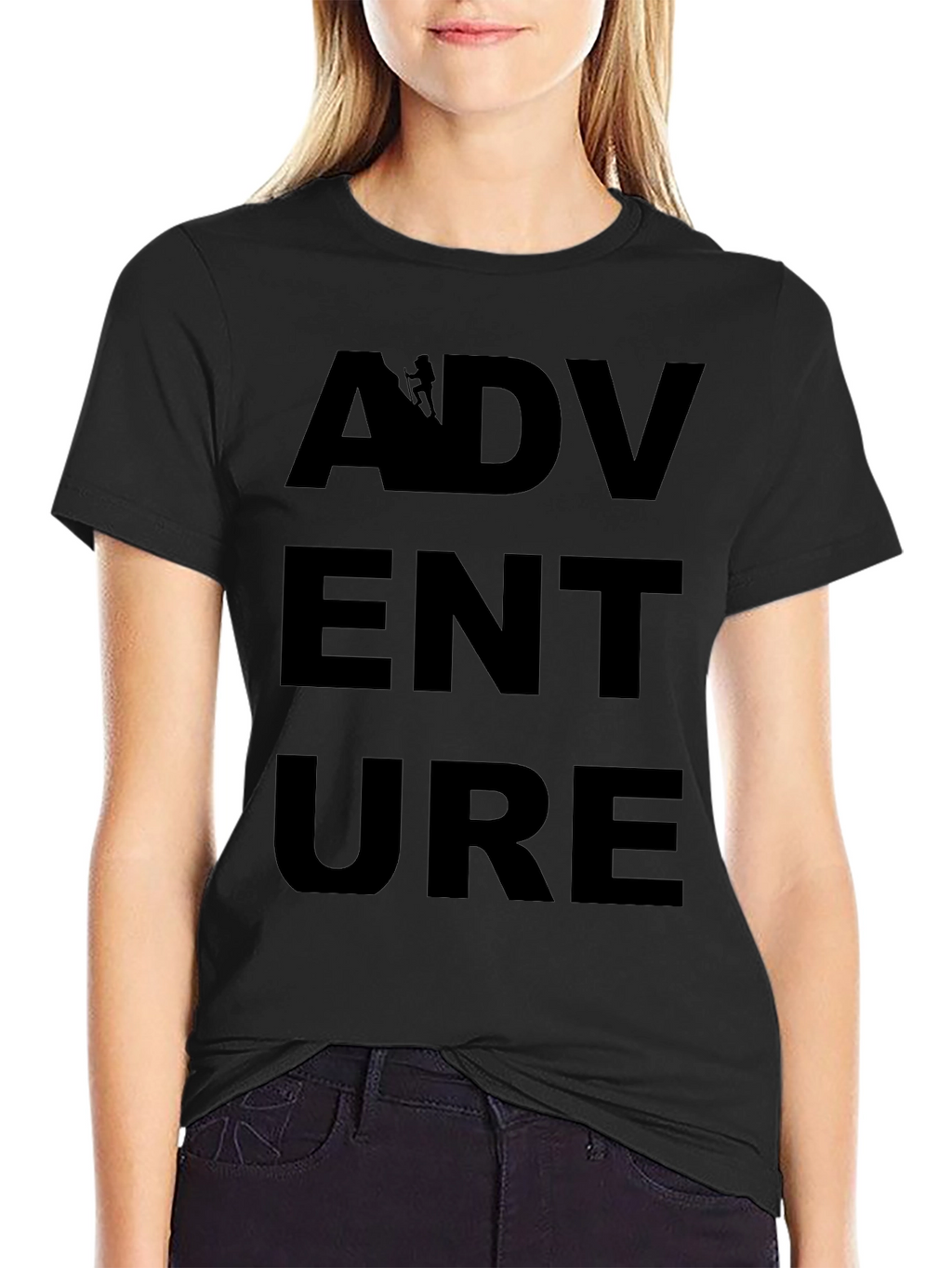Adventure Awaits Graphic Tee - Black