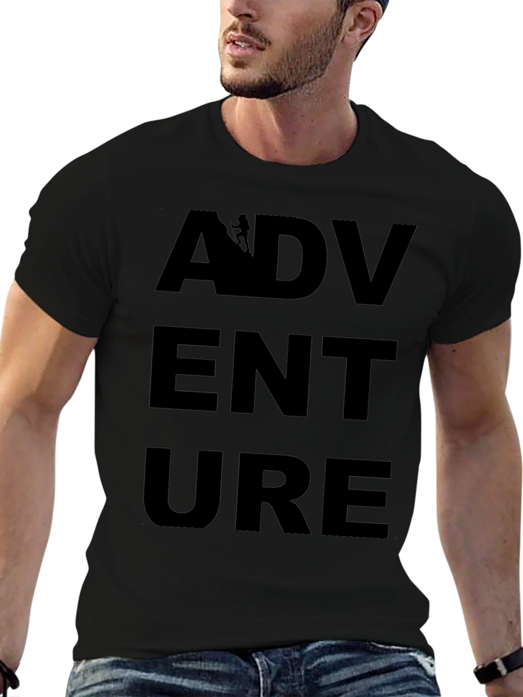 Adventure Awaits Graphic Tee - Black