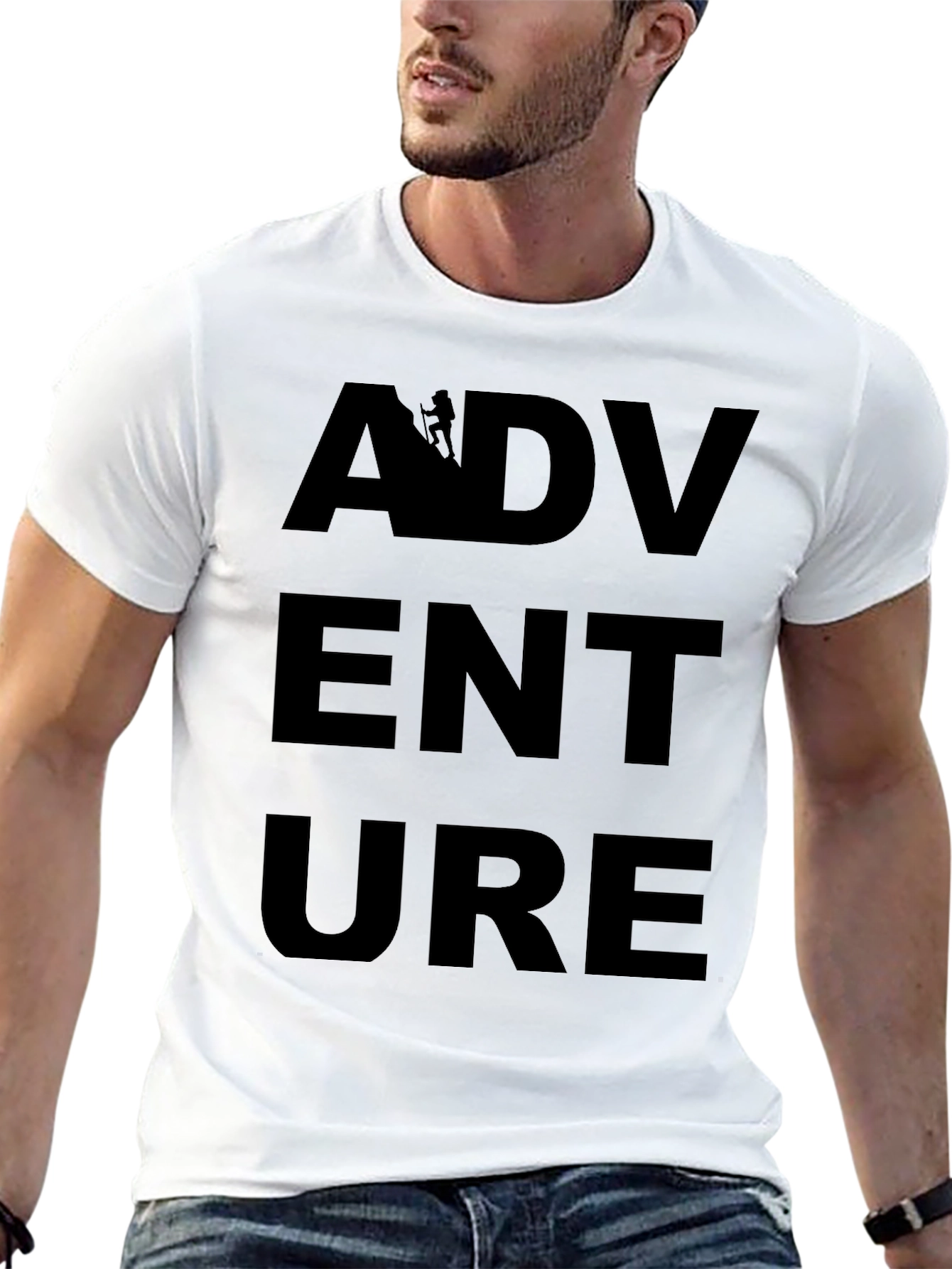 Adventure Awaits Graphic Tee - Black