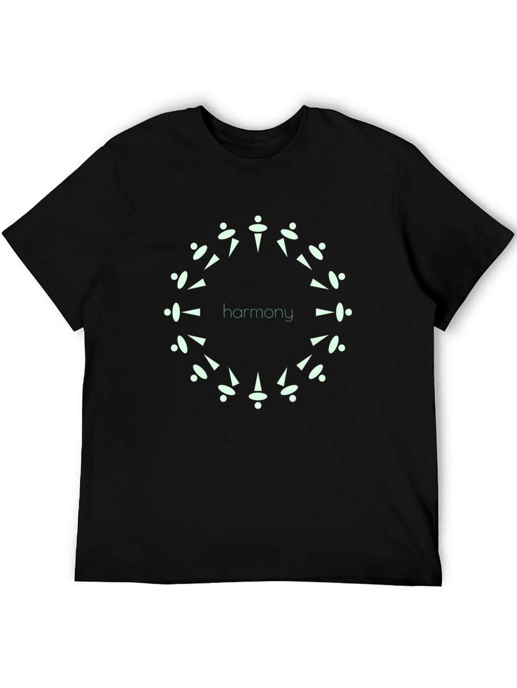 Harmony Graphic Print Black T-Shirt