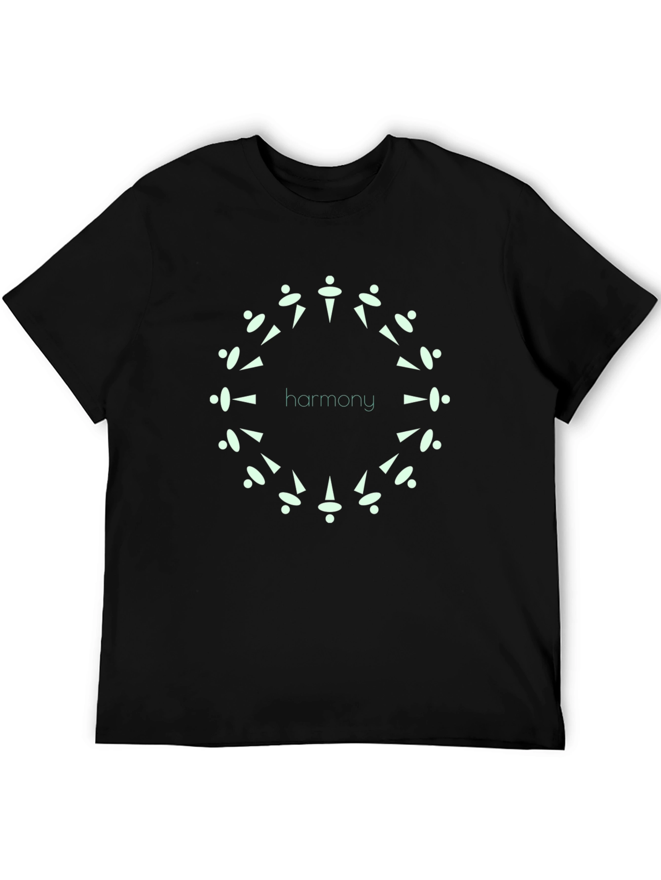 Harmony Graphic Print Black T-Shirt