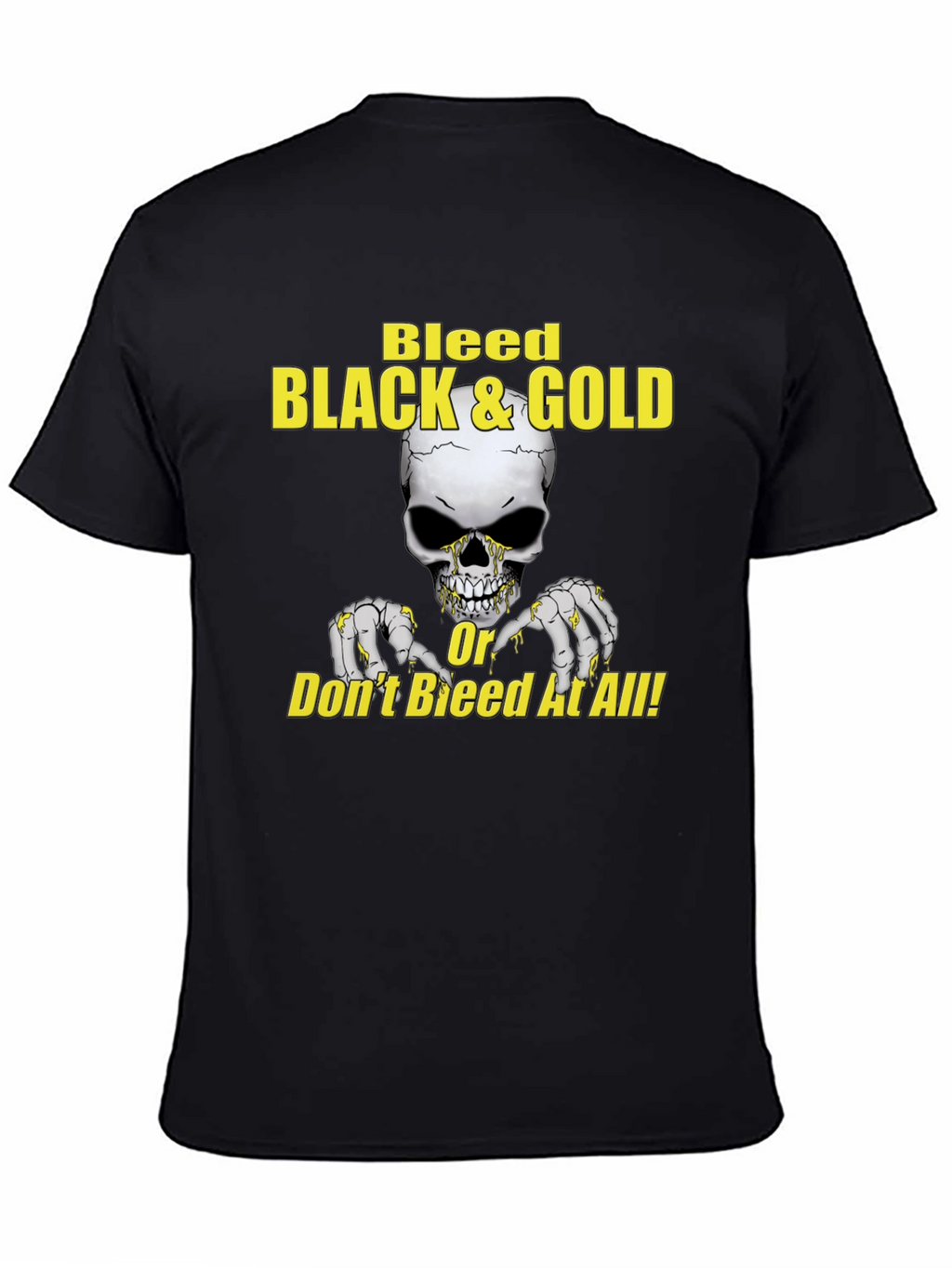 Bleed Black & Gold Skull Graphic Tee