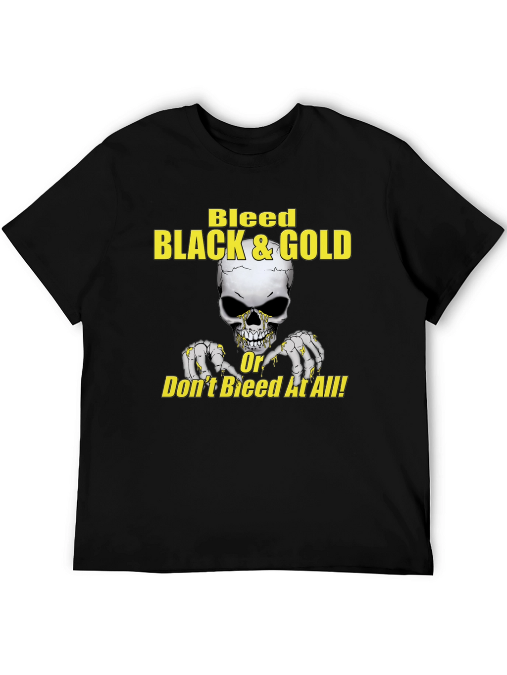 Bleed Black & Gold Skull Graphic Tee