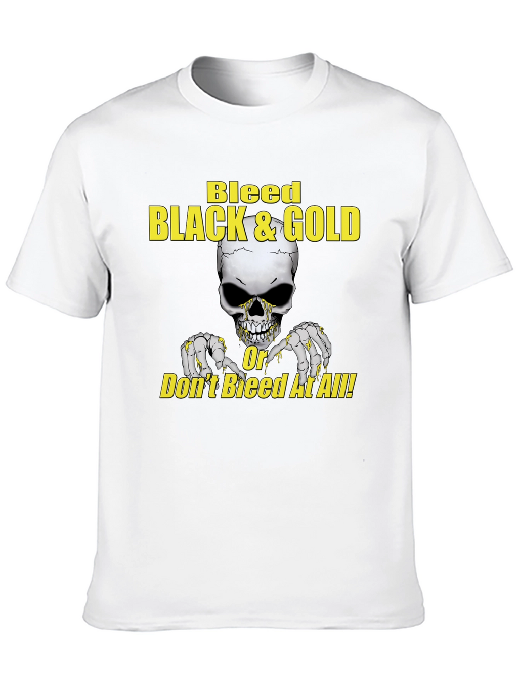 Bleed Black & Gold Skull Graphic Tee
