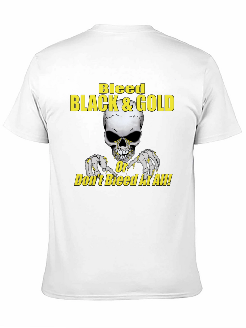 Bleed Black & Gold Skull Graphic Tee