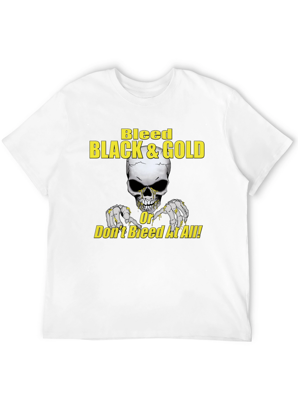 Bleed Black & Gold Skull Graphic Tee