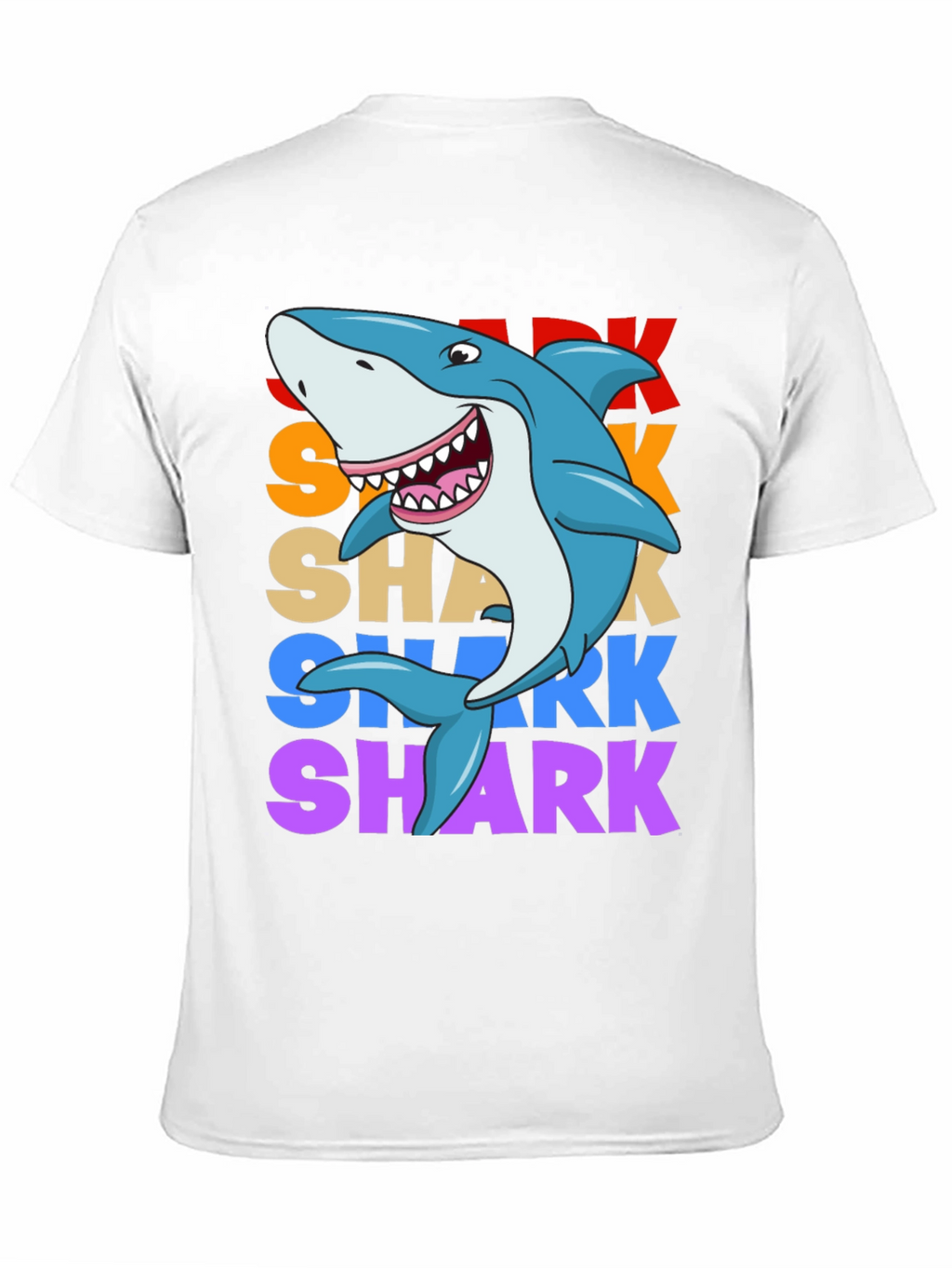 Shark Graphic Print T-Shirt - Black