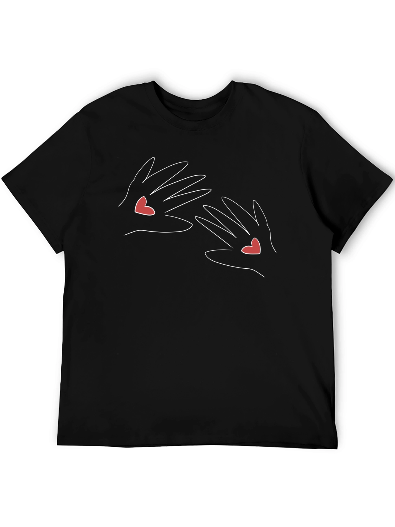 Hands Heart T-Shirt - Modern Minimalist Design