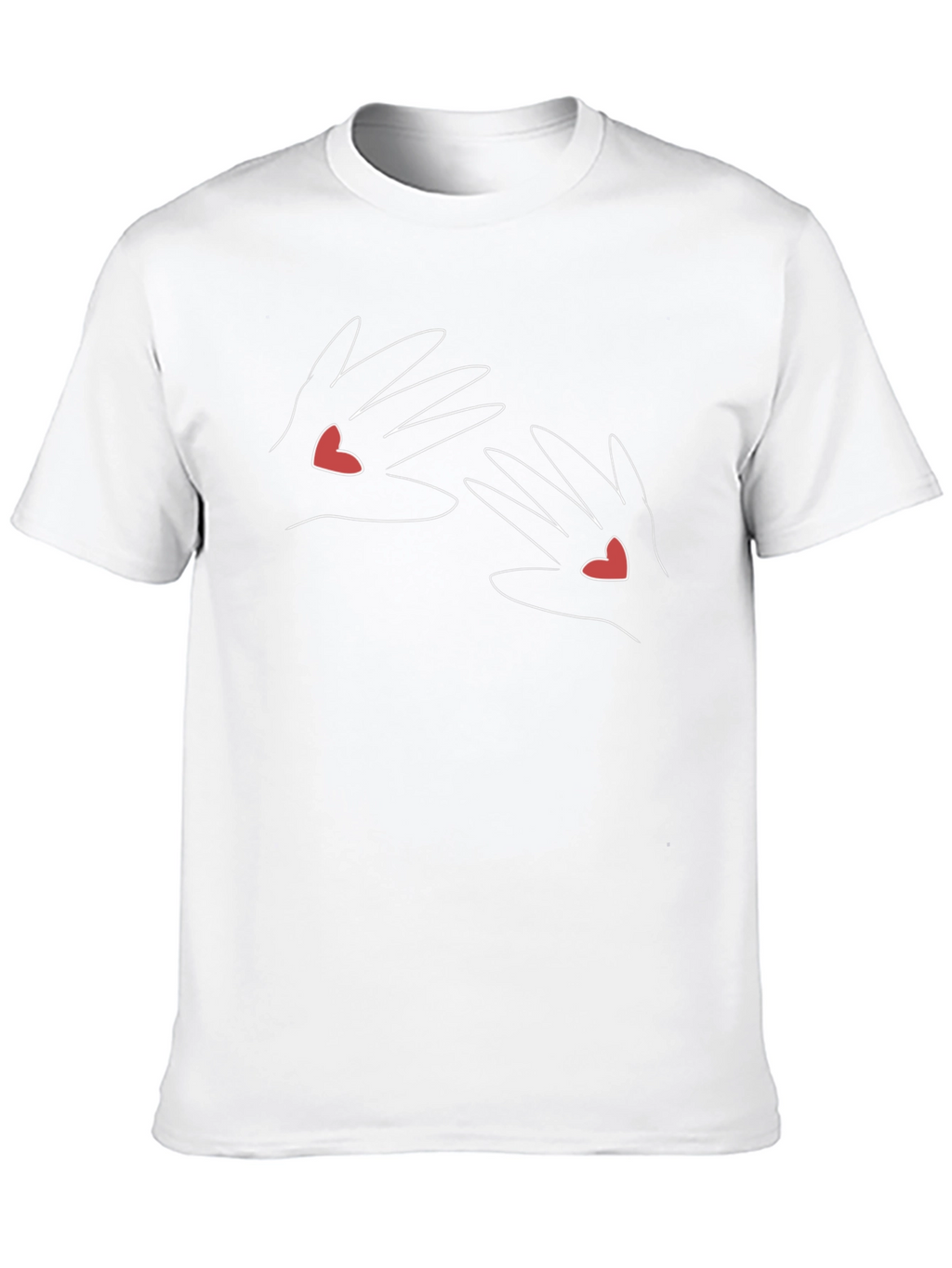 Hands Heart T-Shirt - Modern Minimalist Design