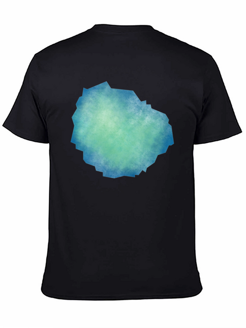 Abstract Teal & Blue Graphic Tee