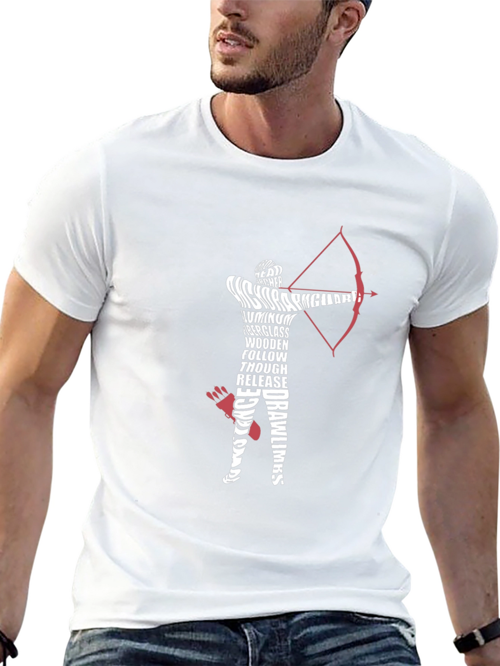 Archery Word Art Graphic Tee