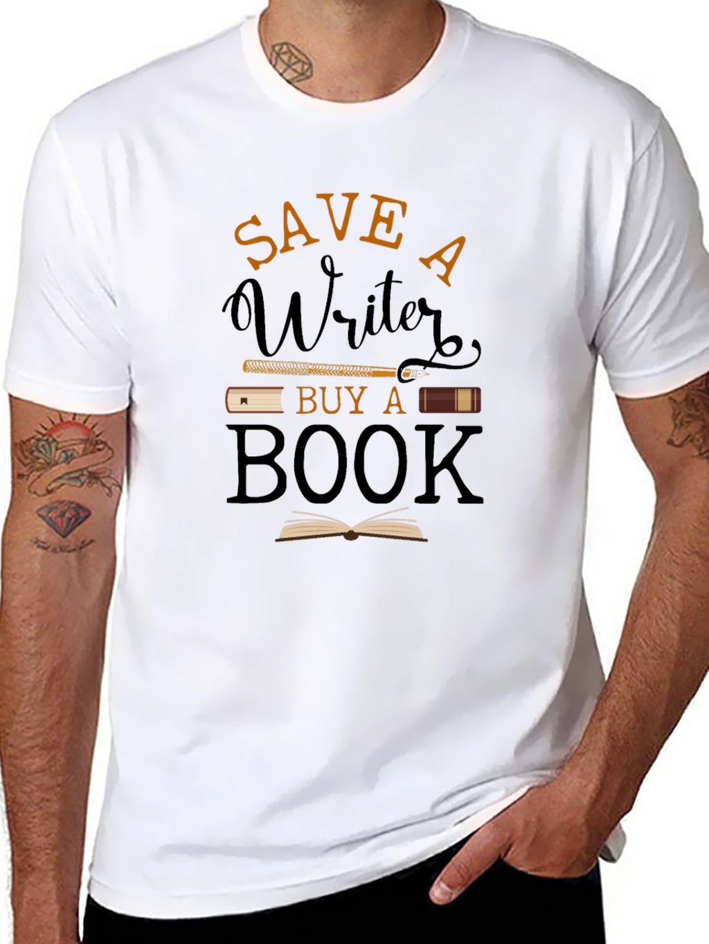 Save A Writer Buy A Book T-Shirt