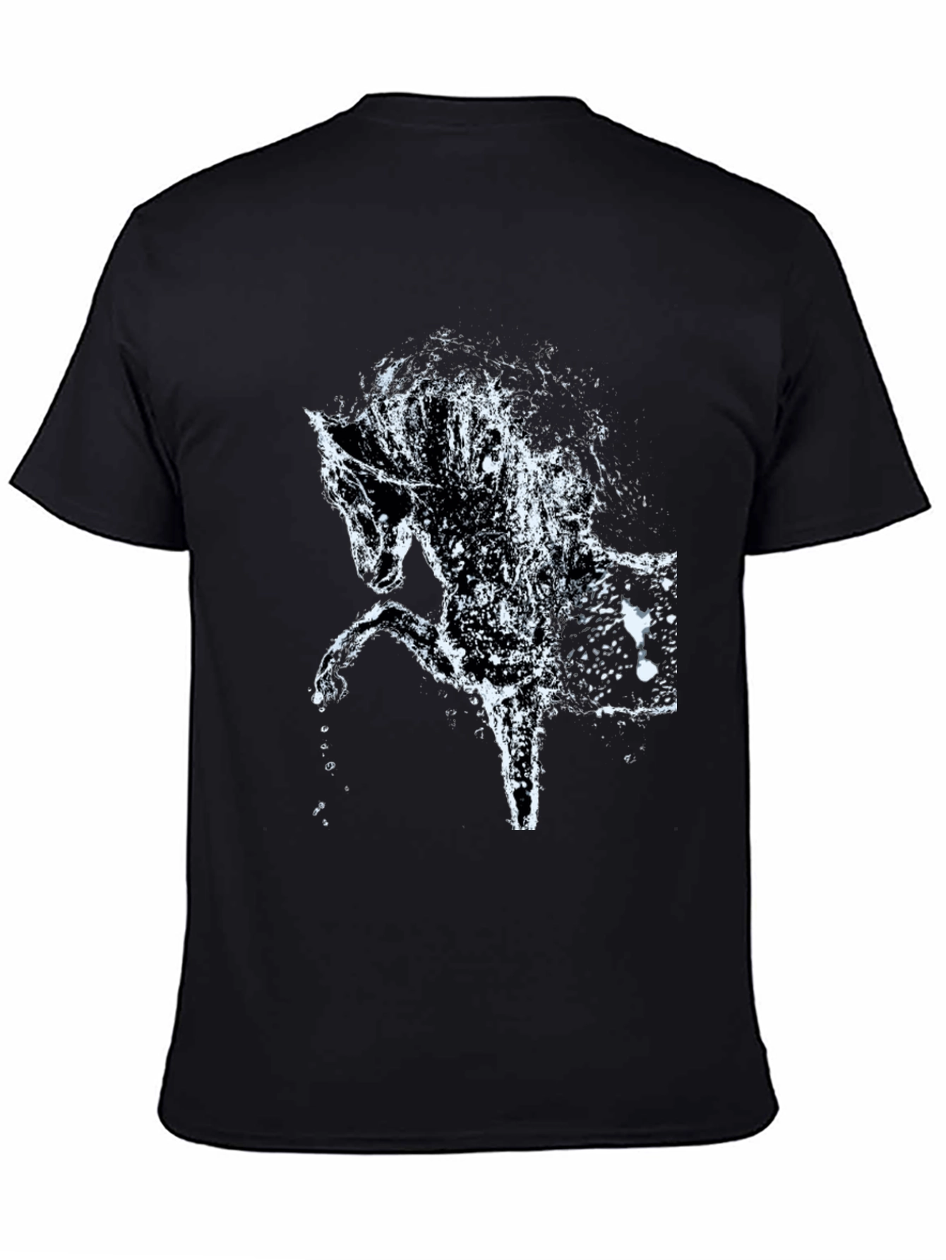 Black Horse Water Splash Graphic Tee