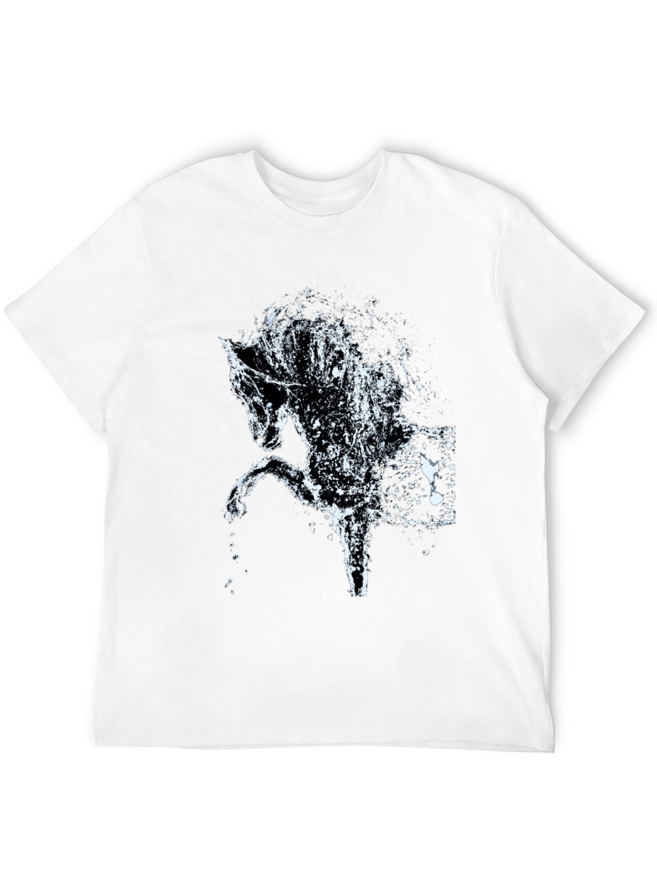Black Horse Water Splash Graphic Tee