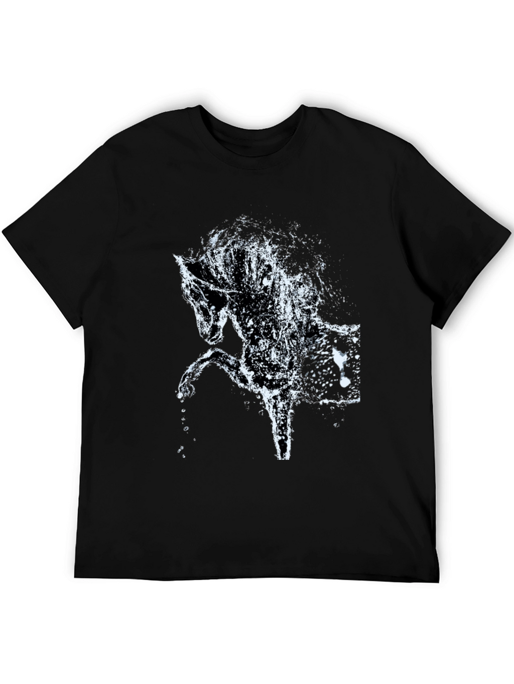 Black Horse Water Splash Graphic Tee