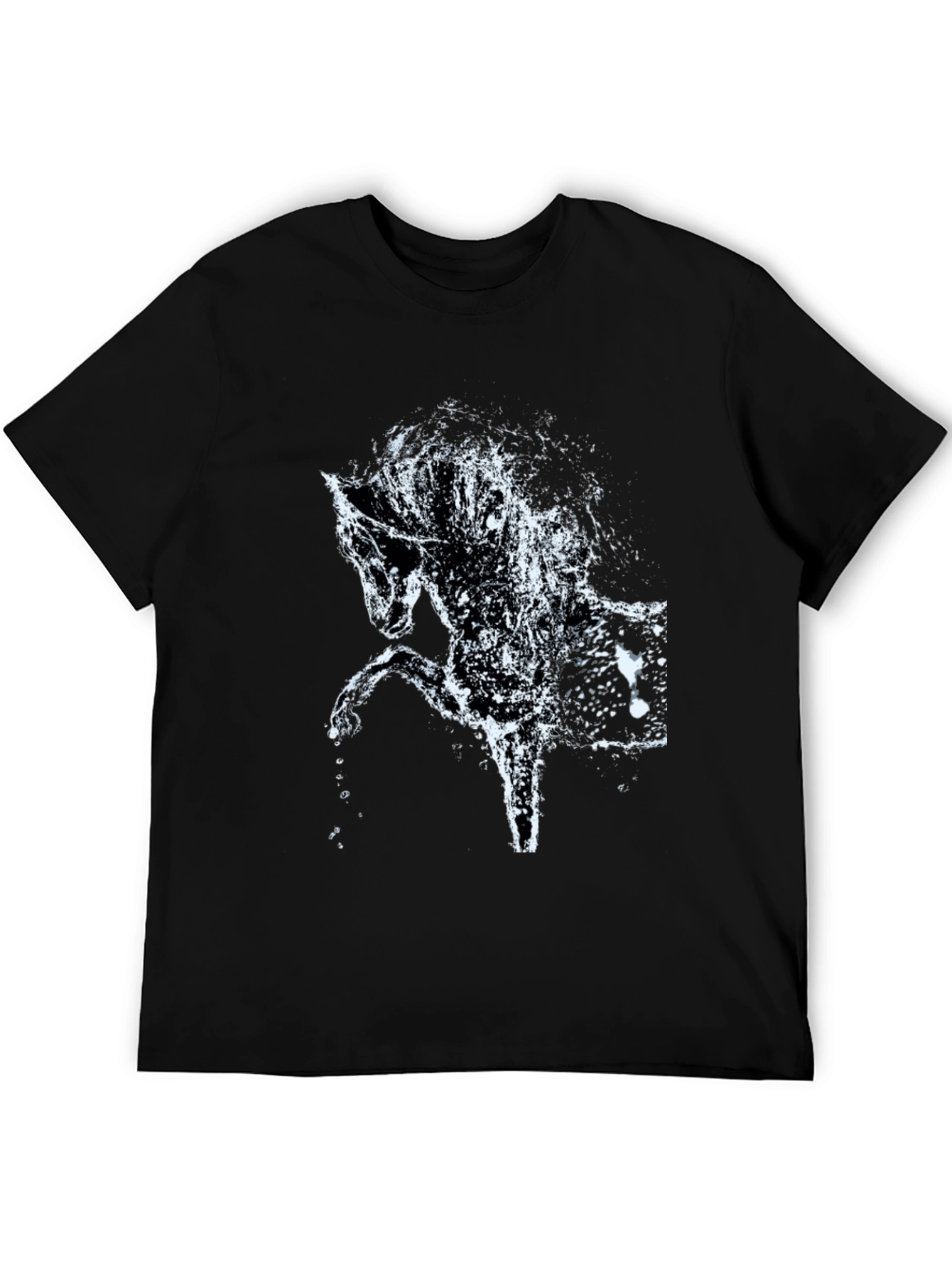 Black Horse Water Splash Graphic Tee