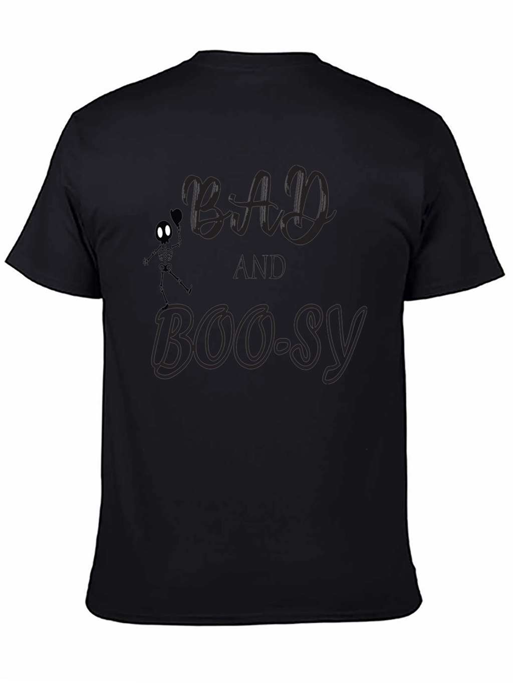 Bad and Boosy Black Tee - Halloween Humor