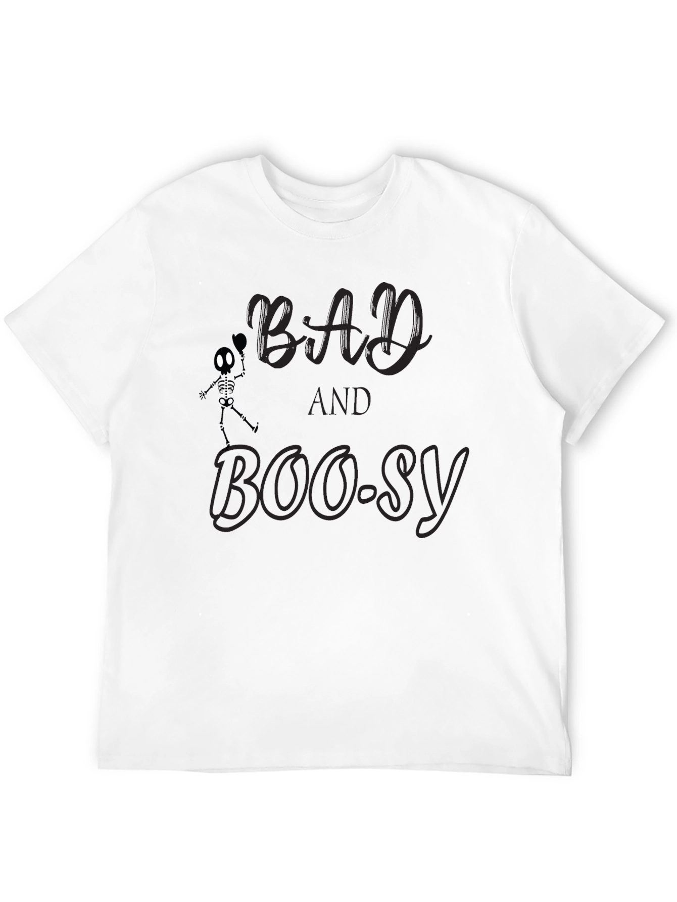 Bad and Boosy Black Tee - Halloween Humor