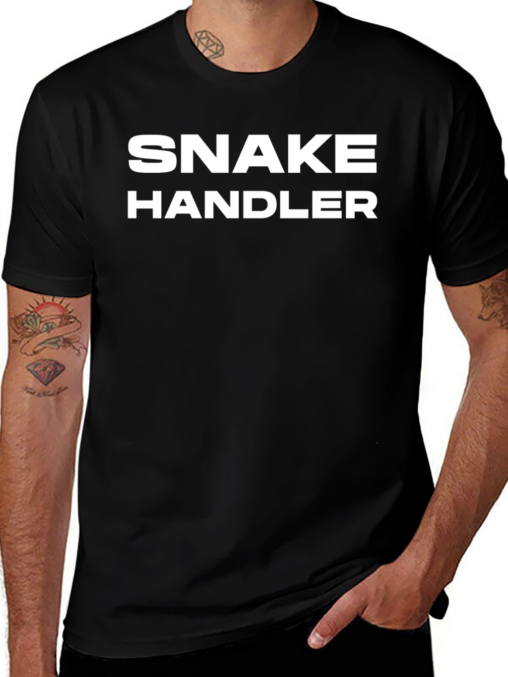 Snake Handler Graphic Tee - Black