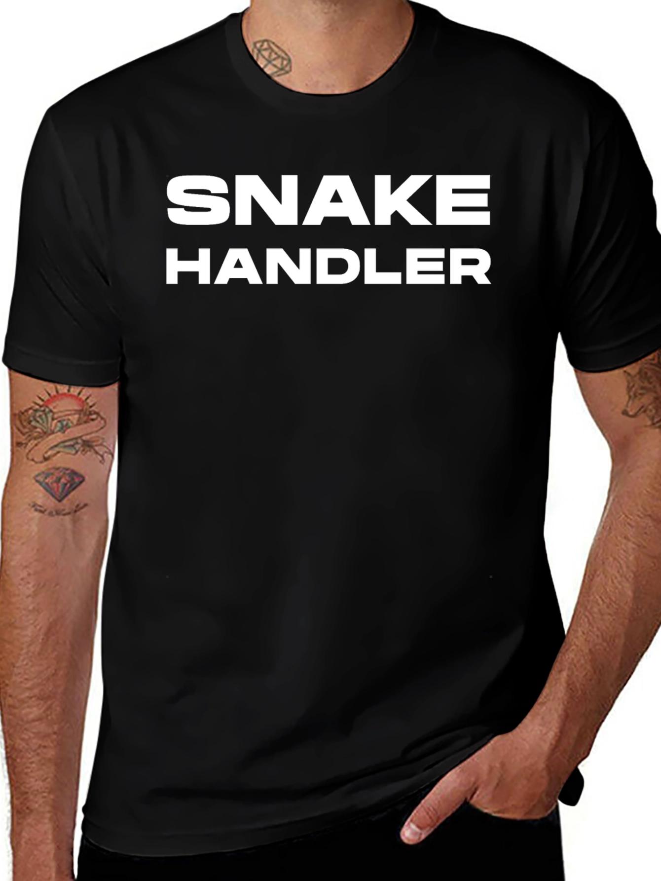 Snake Handler Graphic Tee - Black