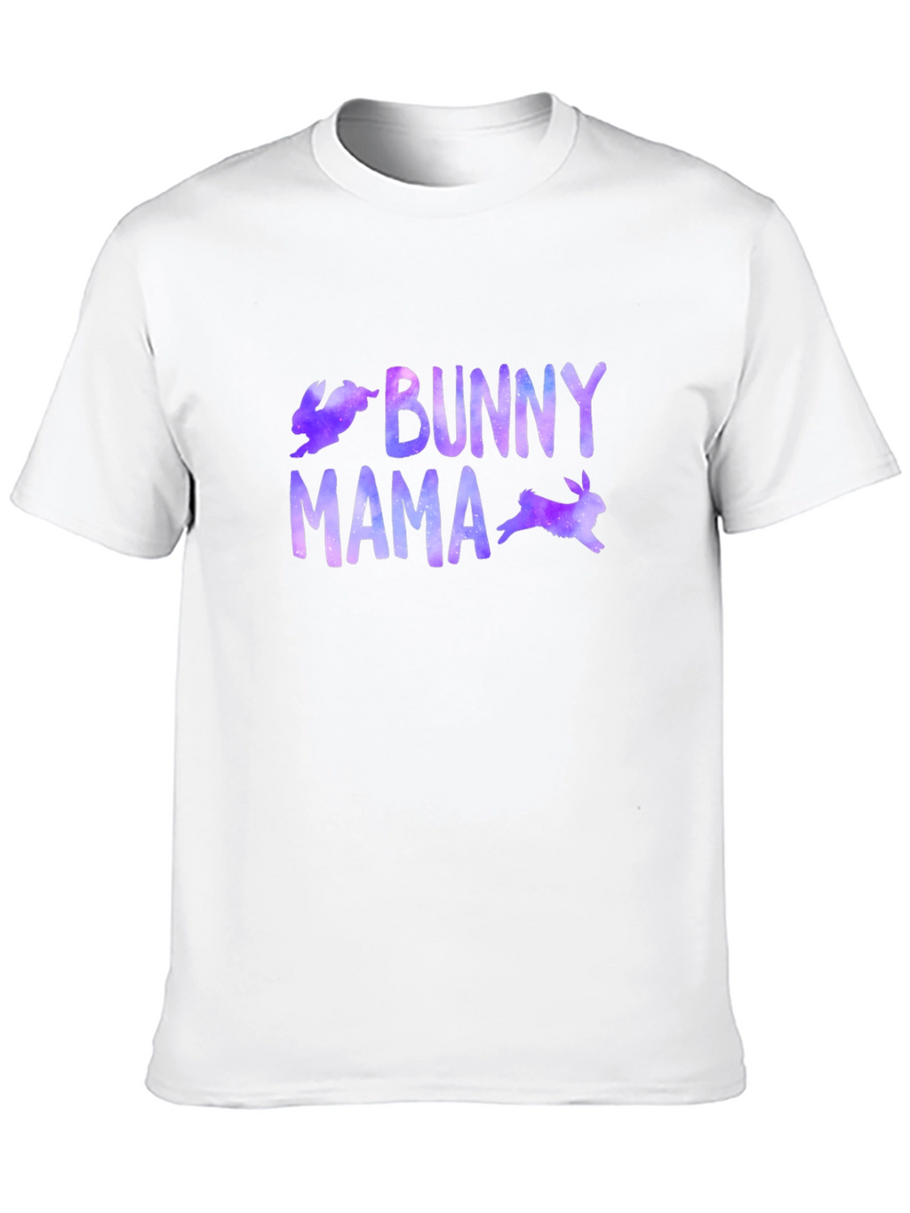 Bunny Mama Graphic Print Black T-Shirt