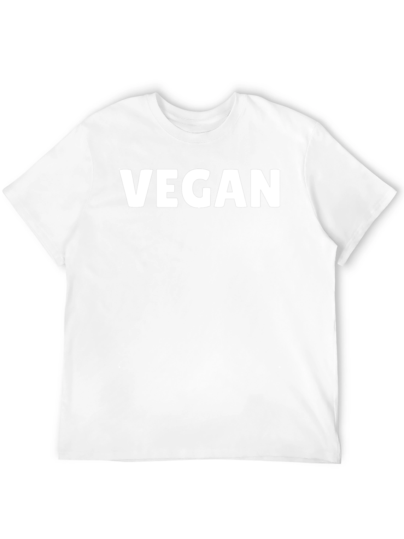 Vegan Statement T-Shirt - Bold White Lettering on Black