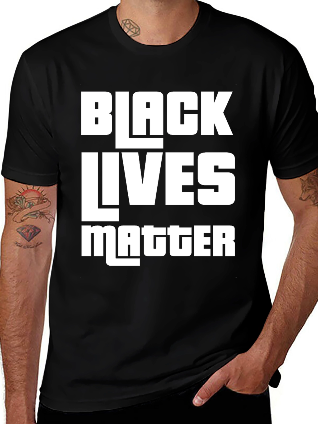 Black Lives Matter Graphic Tee - Black Cotton