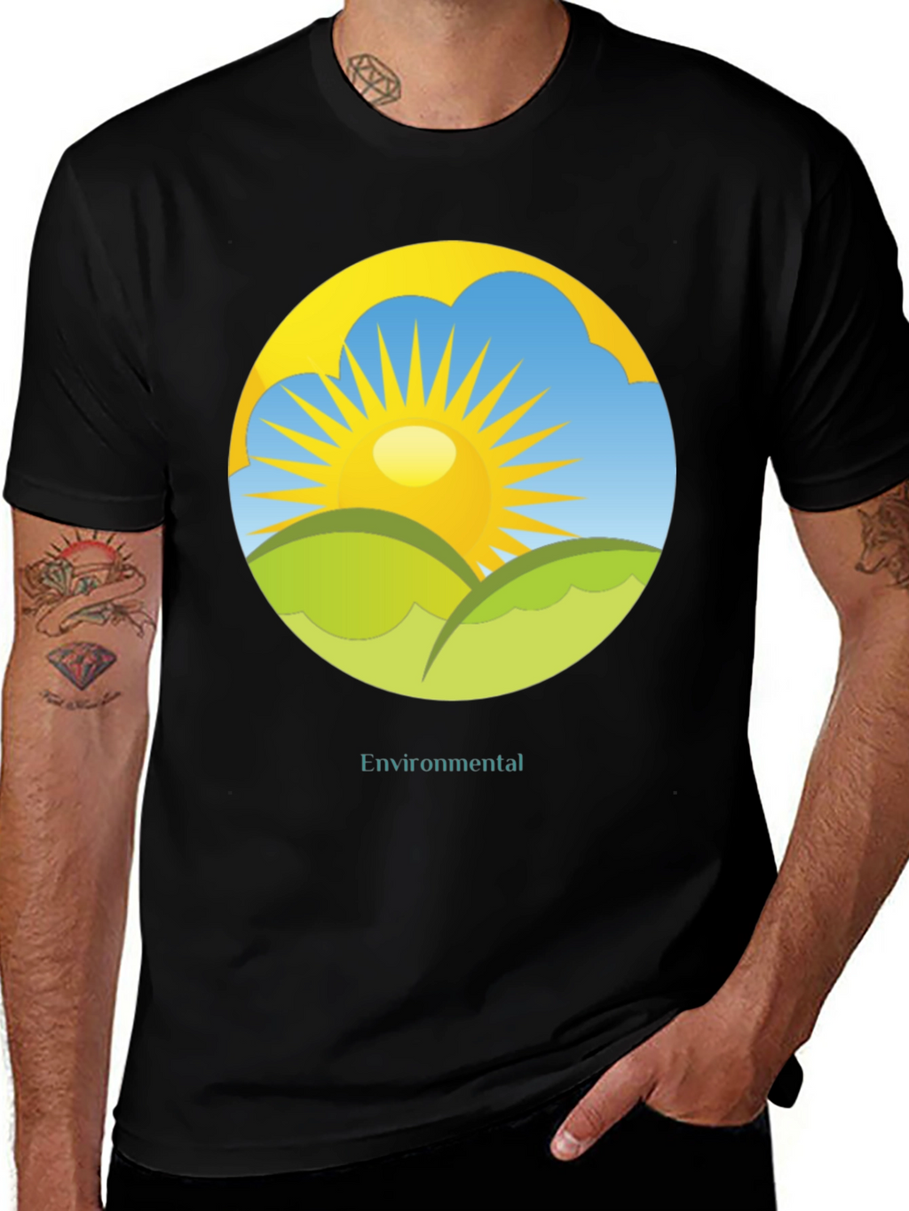 Environmental Graphic Tee -  Nature Inspired Design