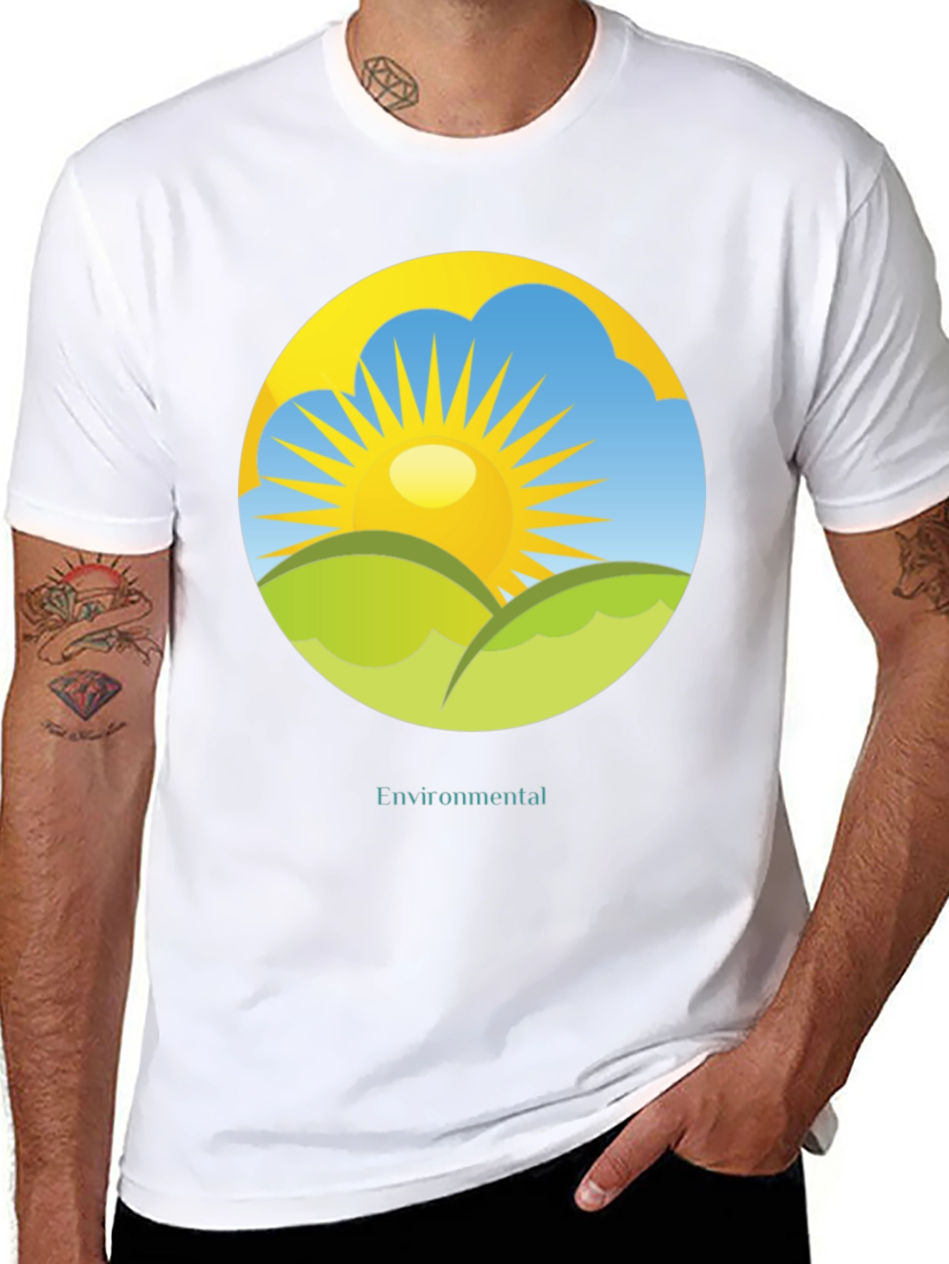 Environmental Graphic Tee -  Nature Inspired Design