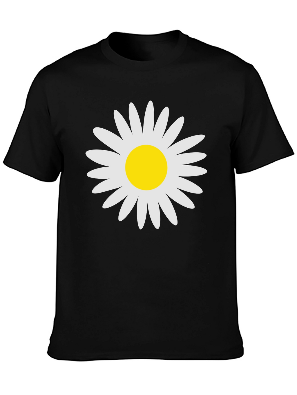 Daisy Graphic Print Black T-Shirt