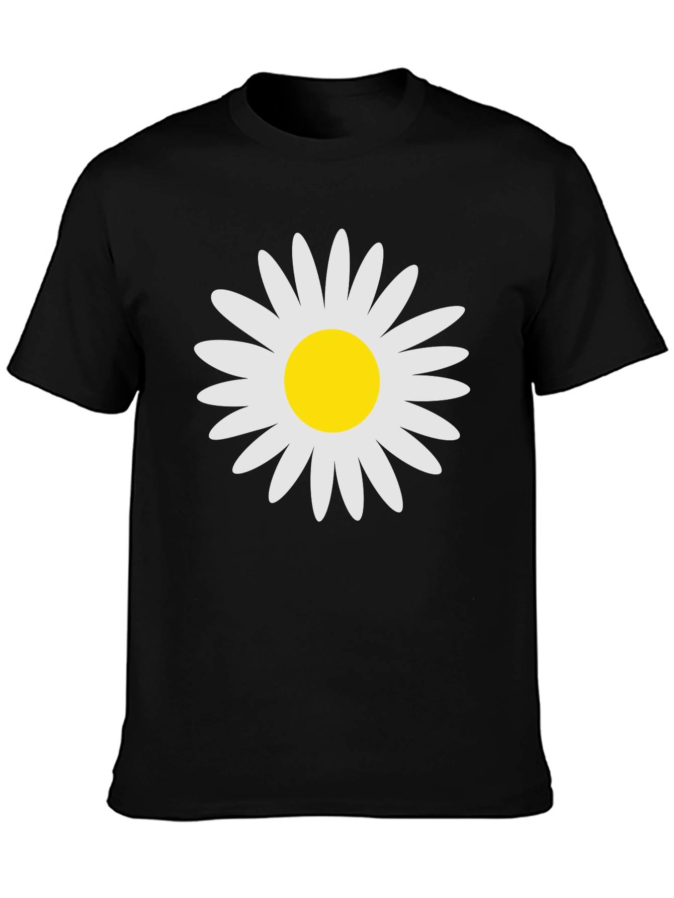Daisy Graphic Print Black T-Shirt