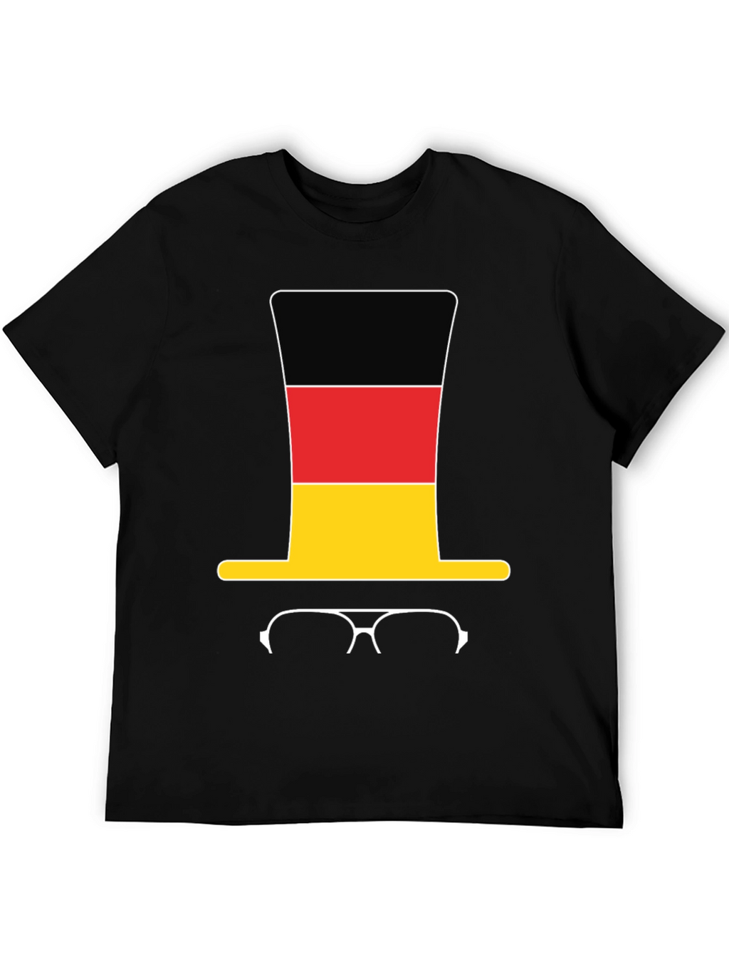 Germany Flag Top Hat & Glasses T-Shirt