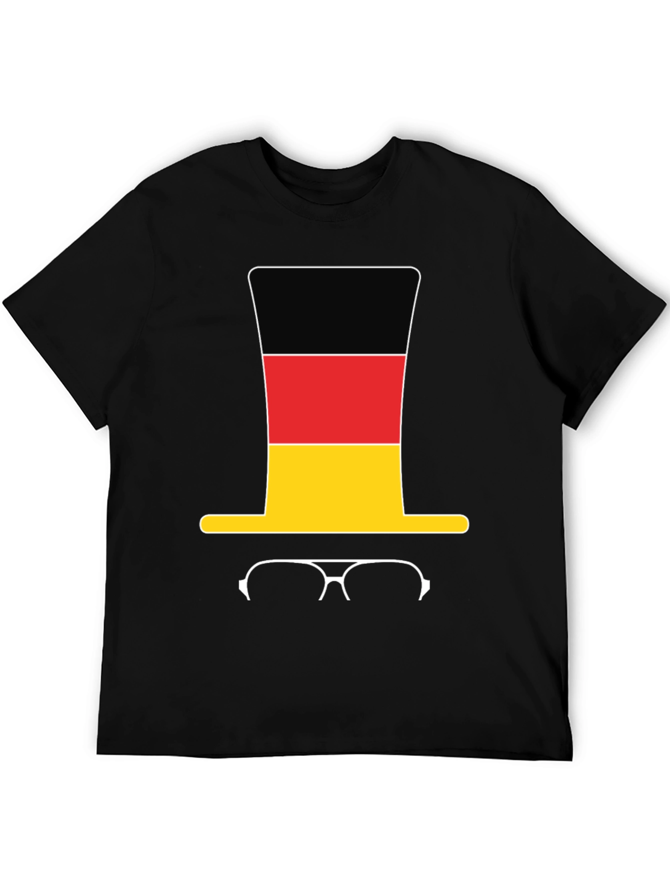 Germany Flag Top Hat & Glasses T-Shirt