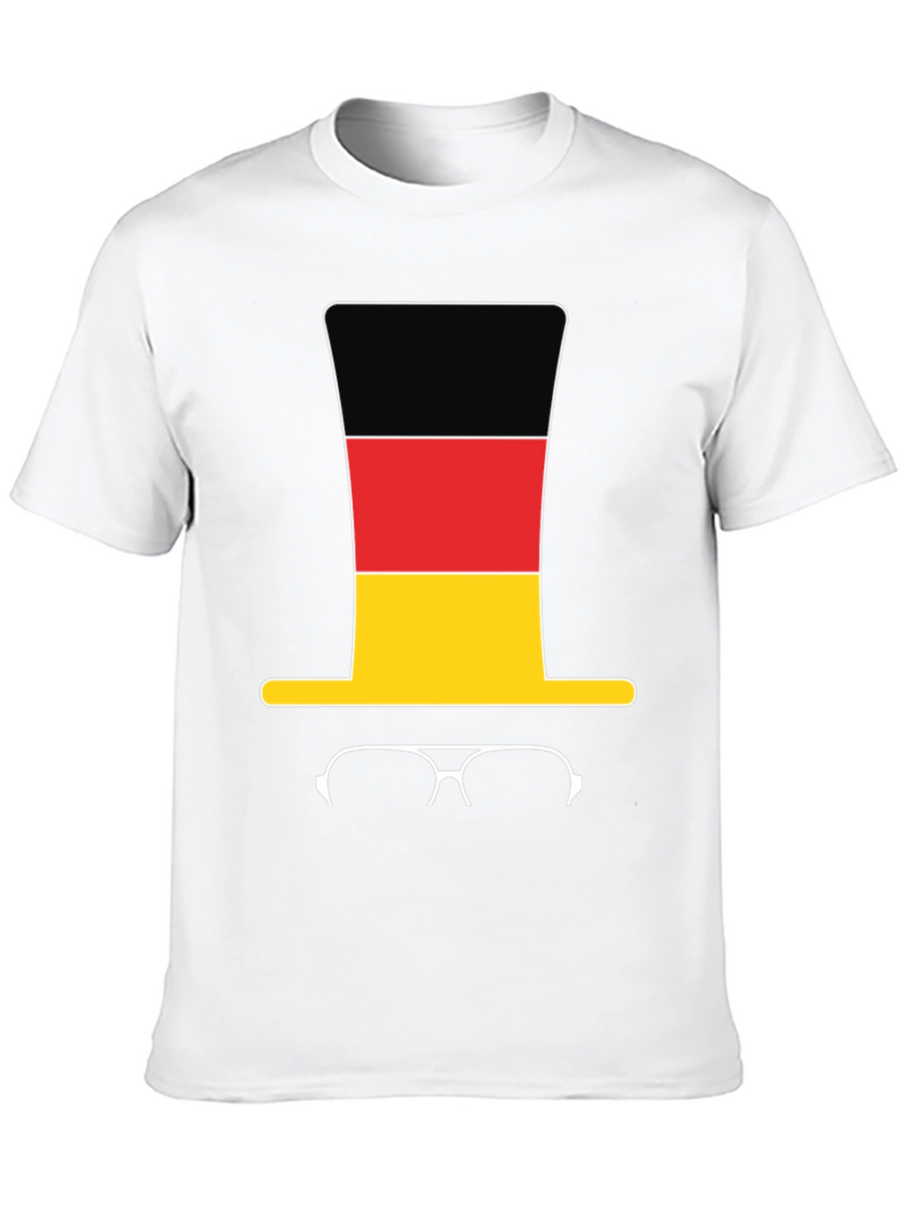 Germany Flag Top Hat & Glasses T-Shirt