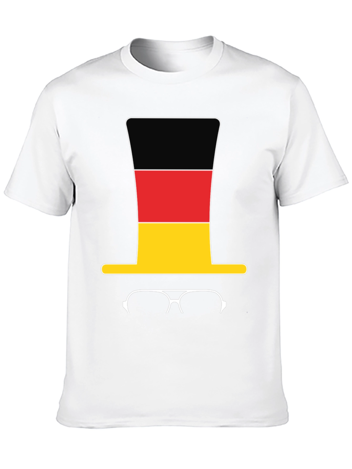 Germany Flag Top Hat & Glasses T-Shirt