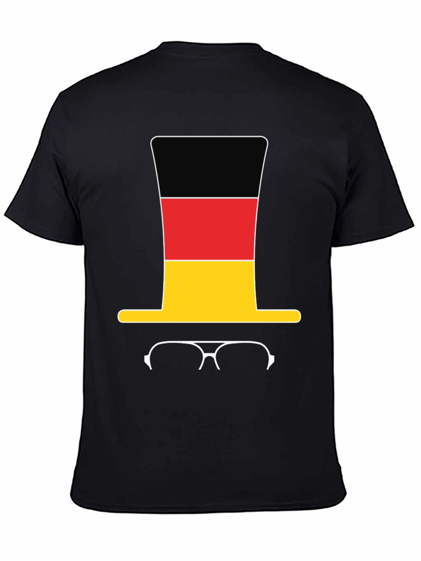 Germany Flag Top Hat & Glasses T-Shirt