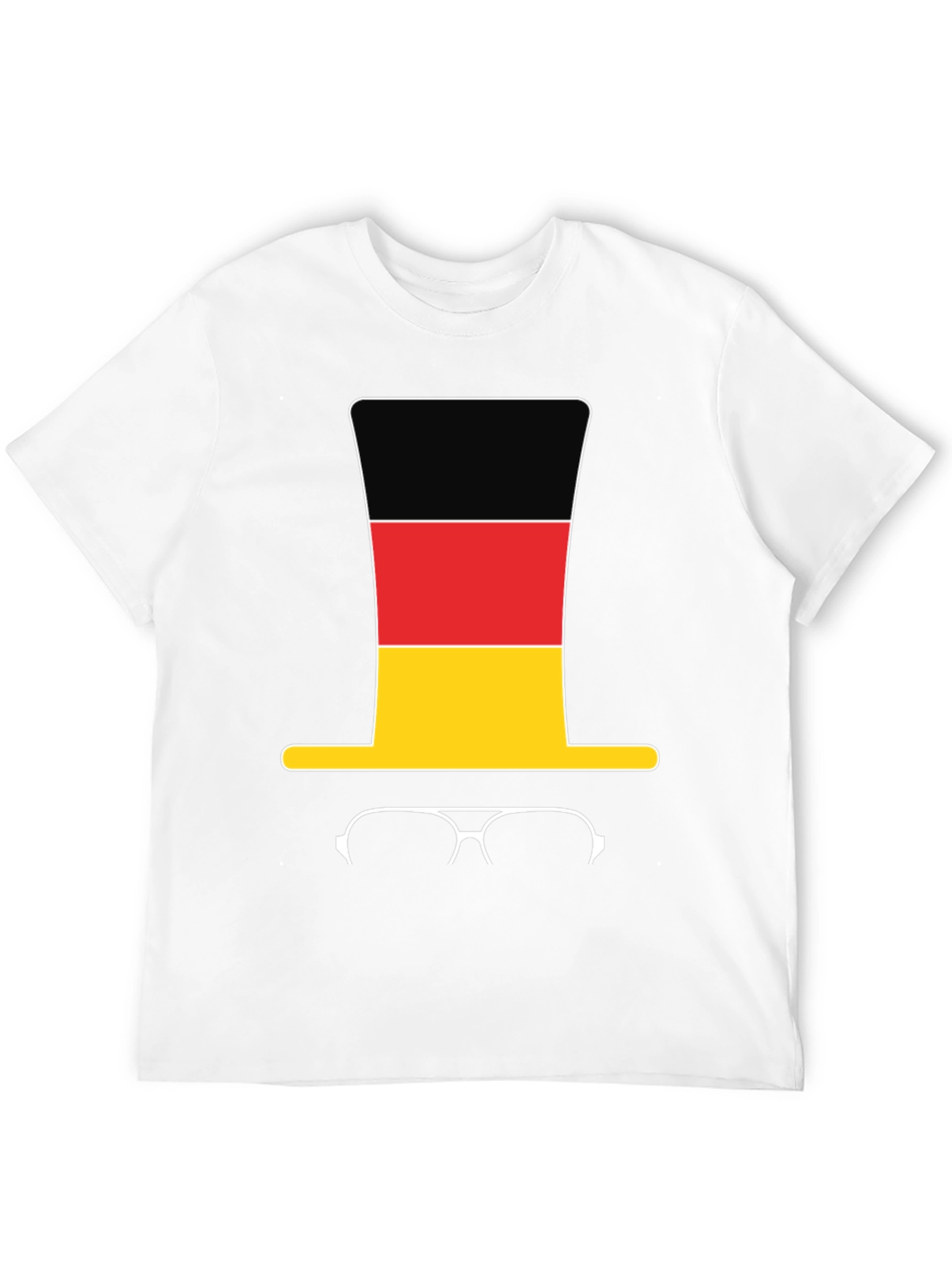 Germany Flag Top Hat & Glasses T-Shirt
