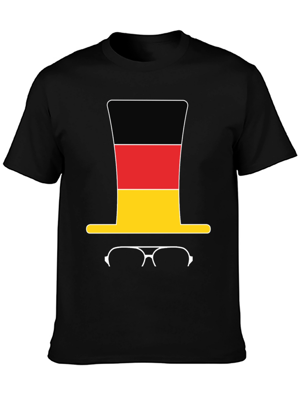 Germany Flag Top Hat & Glasses T-Shirt