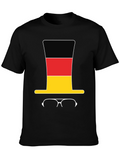 Germany Flag Top Hat & Glasses T-Shirt