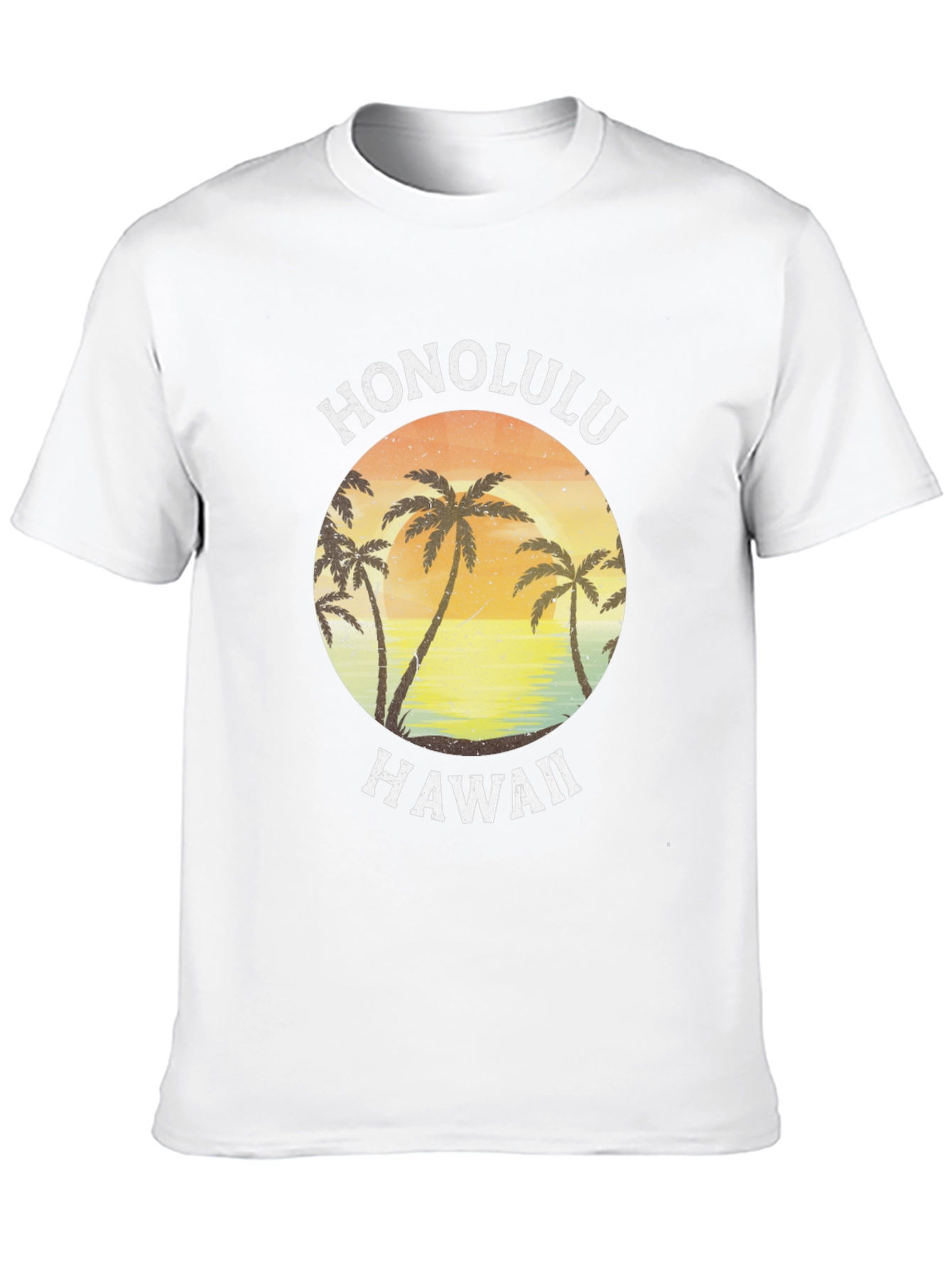 Honolulu Hawaii Palm Tree Graphic Tee