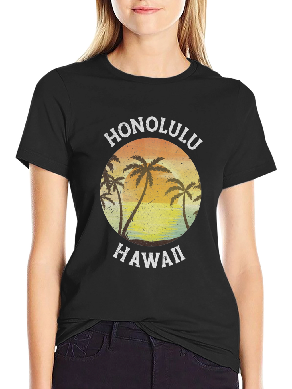 Honolulu Hawaii Palm Tree Graphic Tee