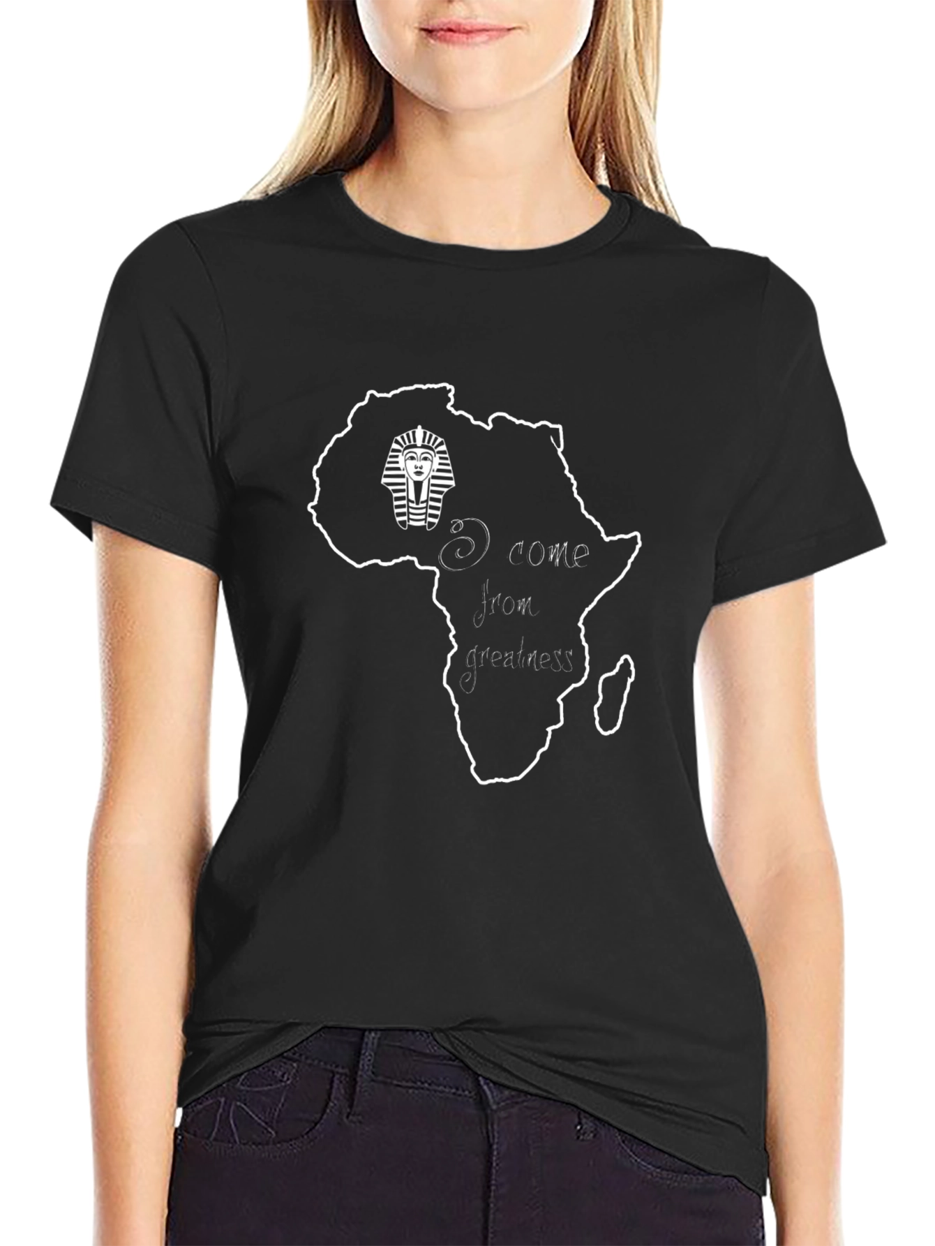 Africa Map Graphic T-Shirt - Mens Black Tee