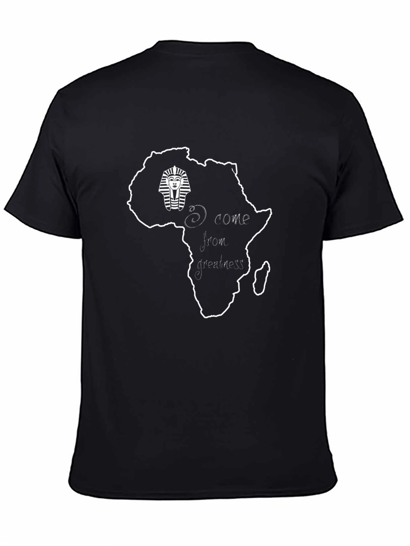 Africa Map Graphic T-Shirt - Mens Black Tee