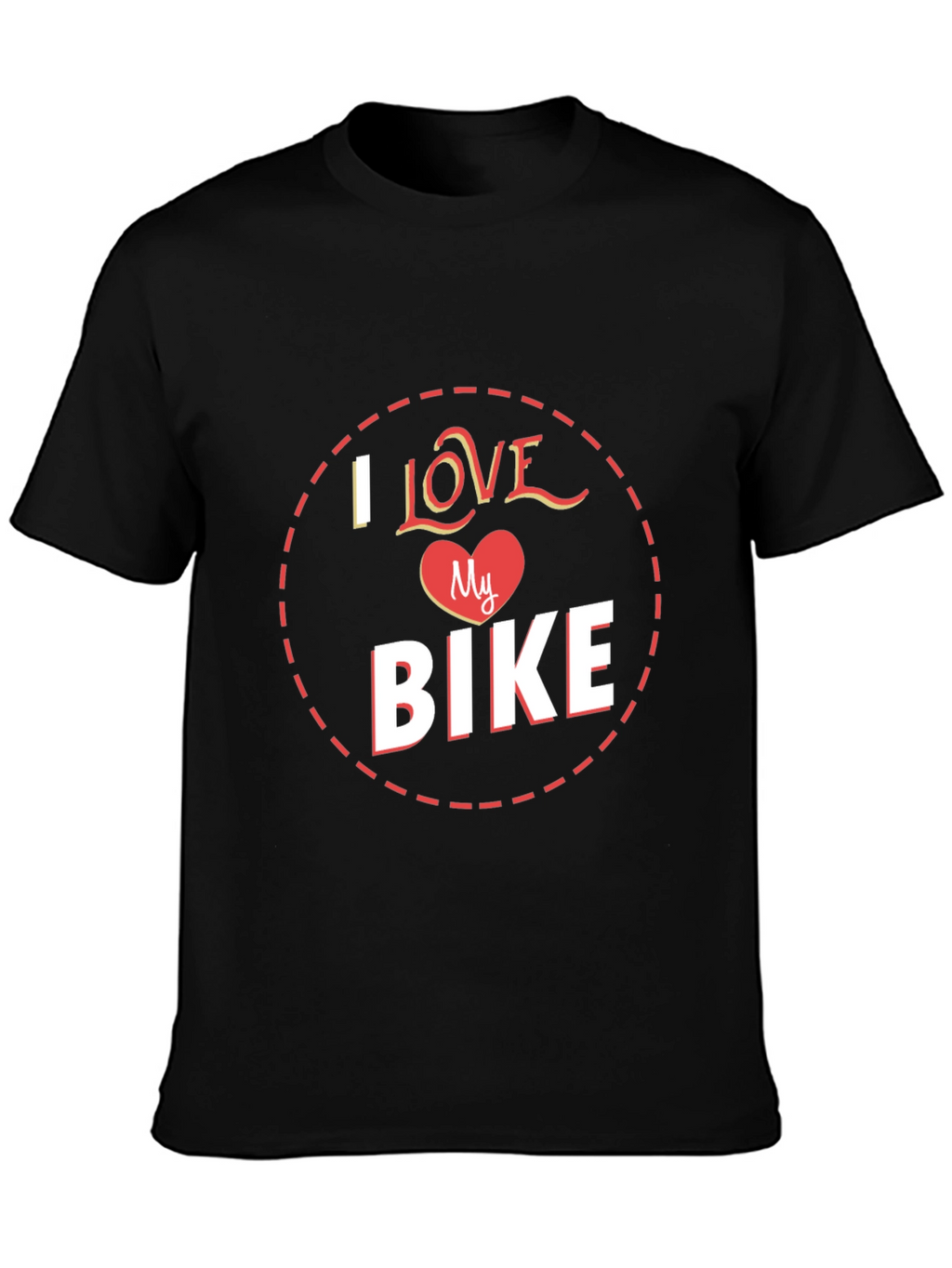 I Love My Bike Graphic Tee - Black